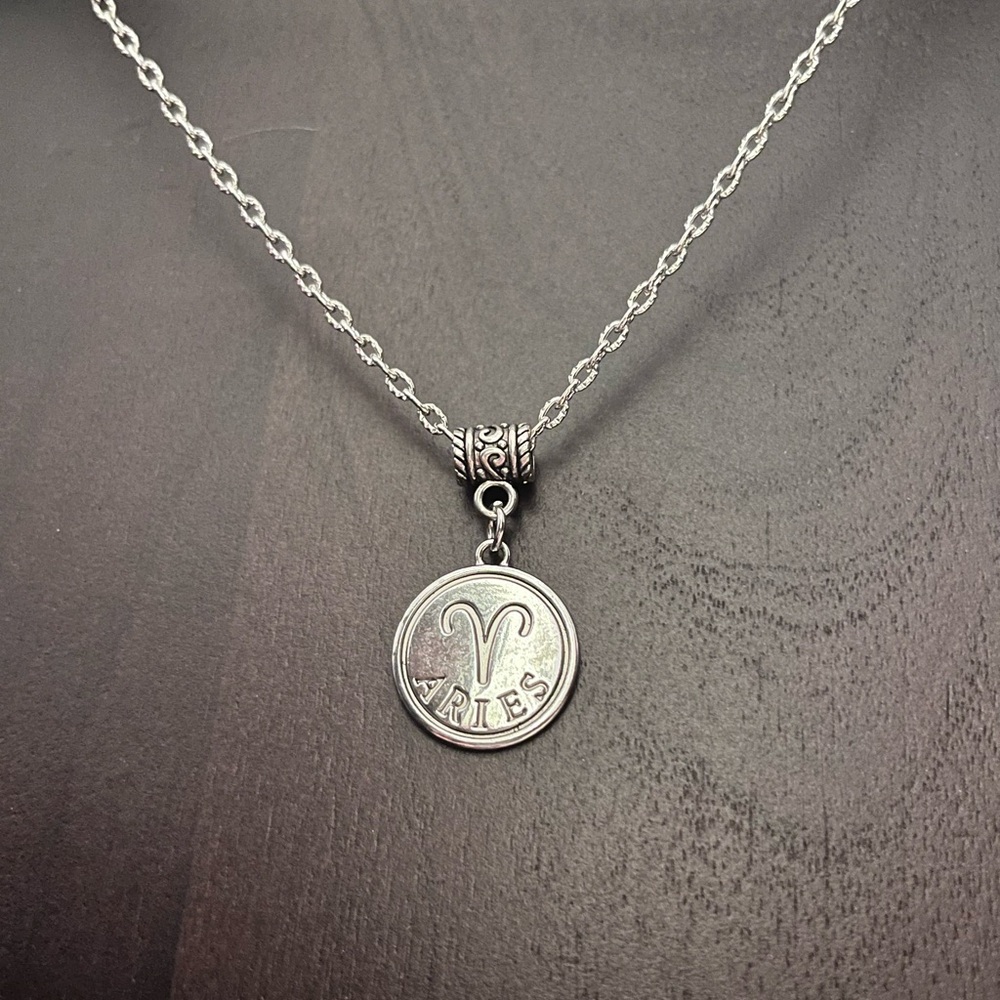 Hand Crafted Silver Aries Pendant Necklace - Picture 3 of 5